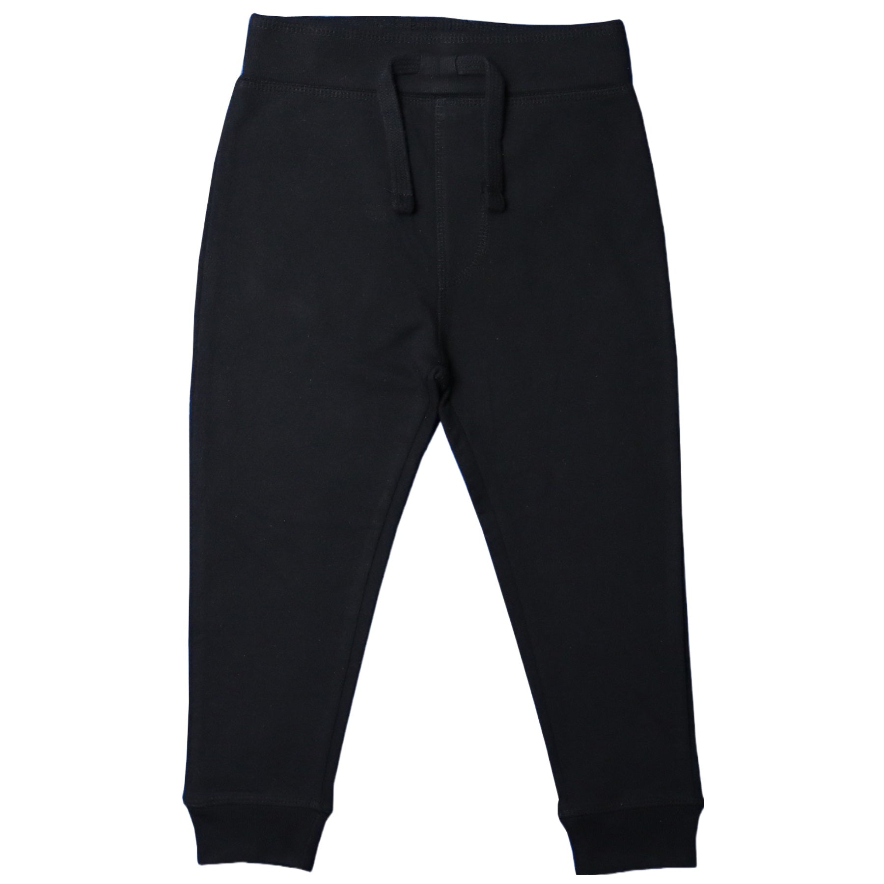 Kids Solid Jogger Pants - Black