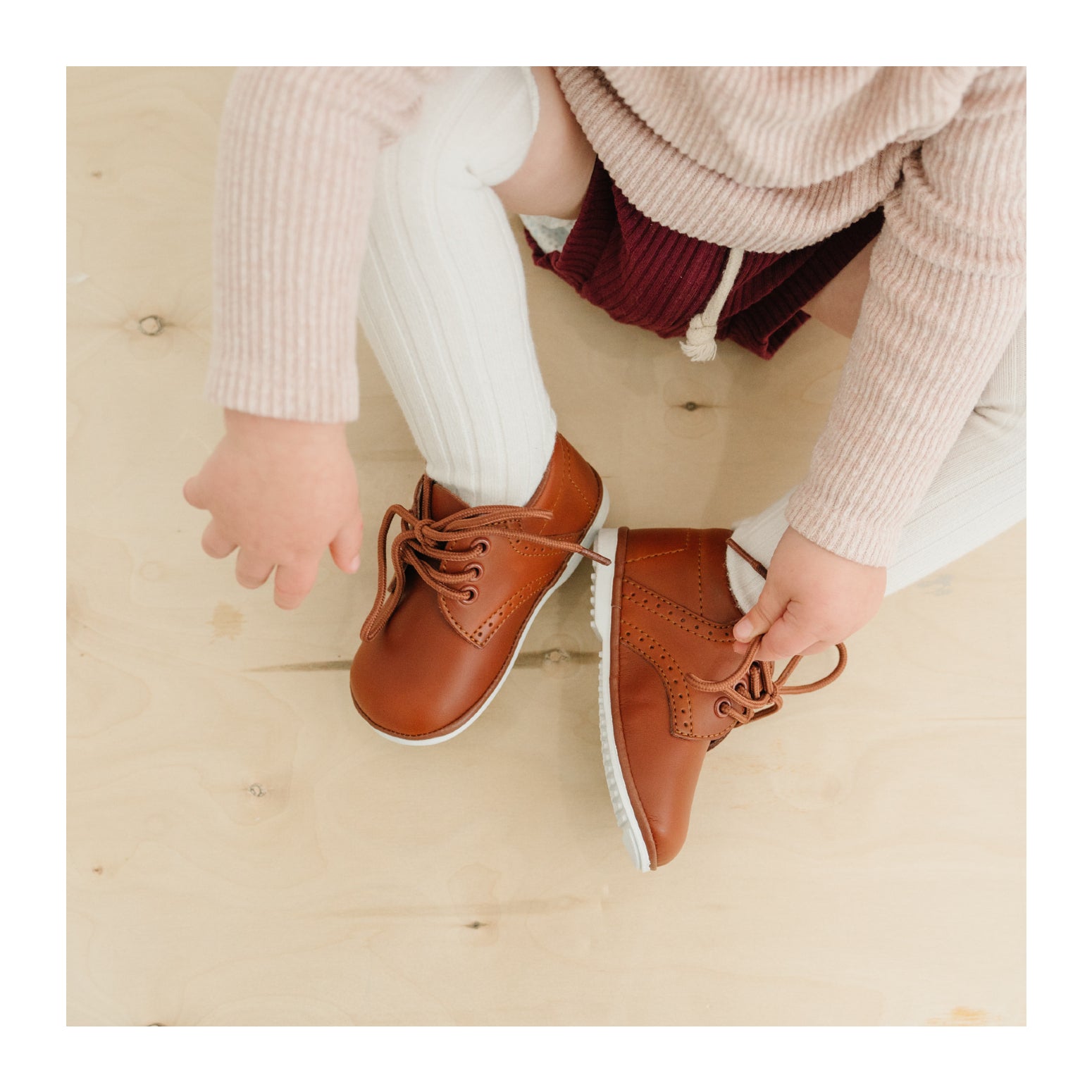 James Waxed Leather Lace Up Shoe (baby)