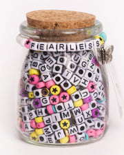 Fearless Square Letter With Multicolor Star Heishi And Butterfly Charm Diy Bead Kit