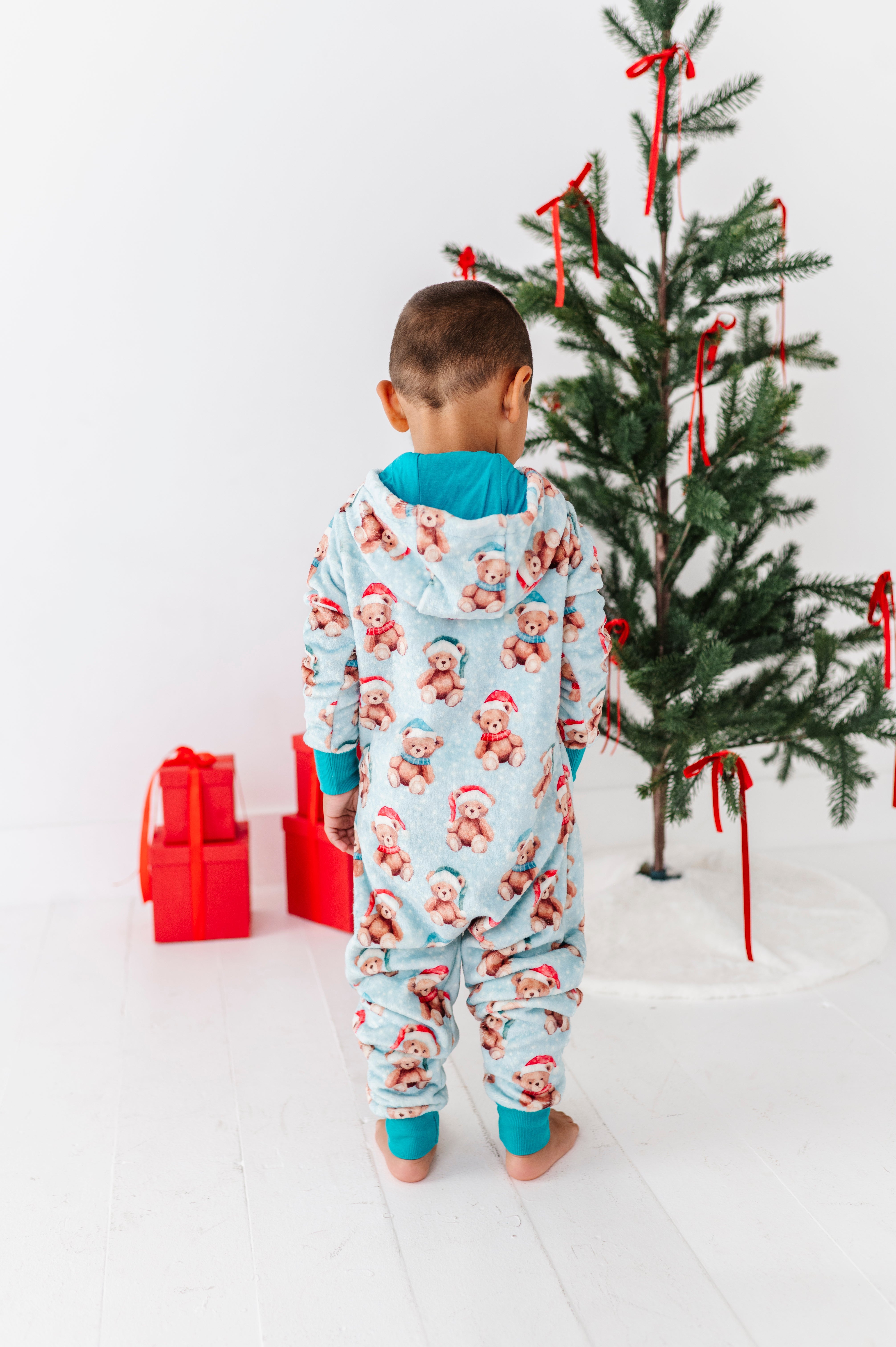 Beary Merry Microfleece Hooded Jumpsuit
