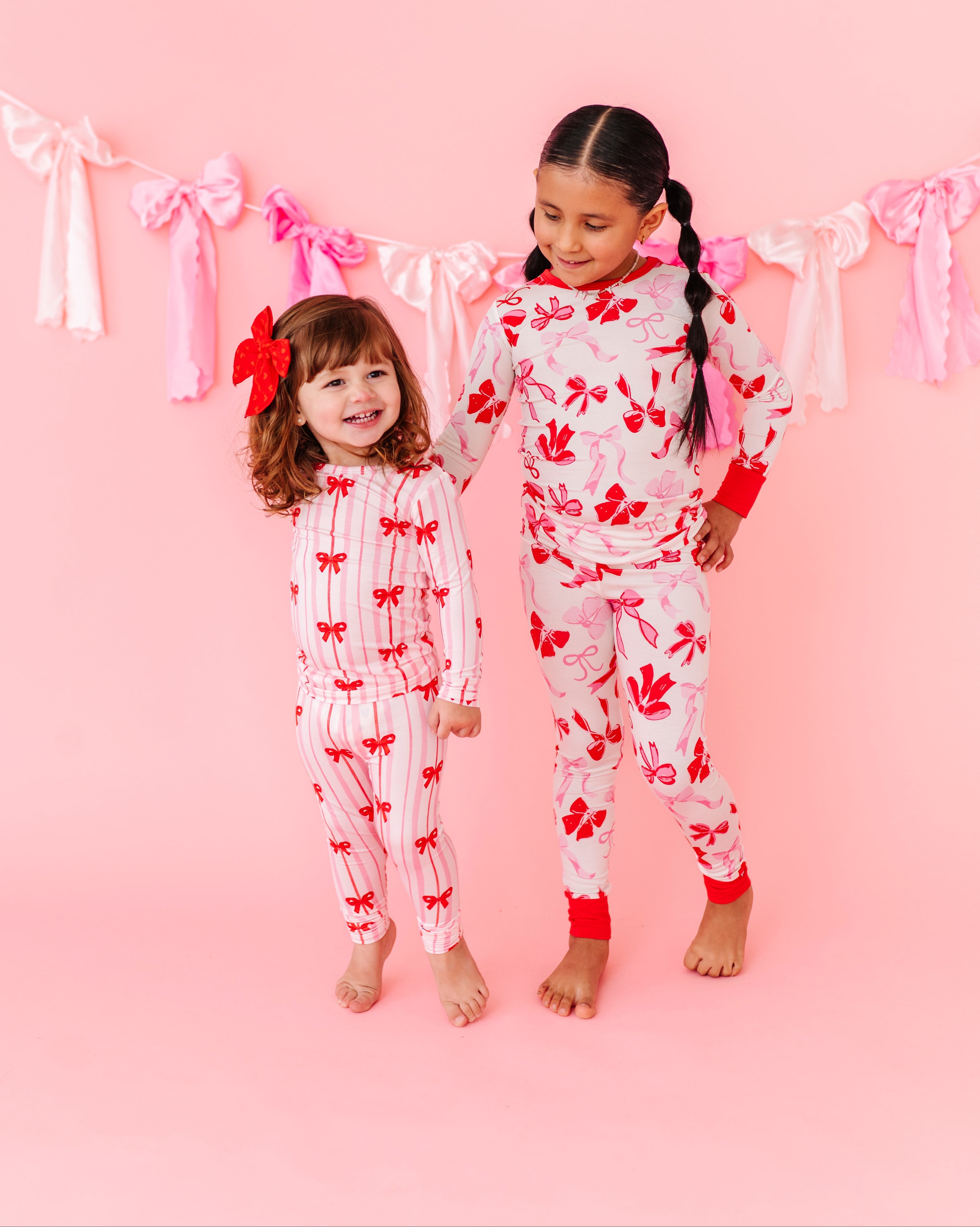 Blushing Bows 2-piece Pajamas