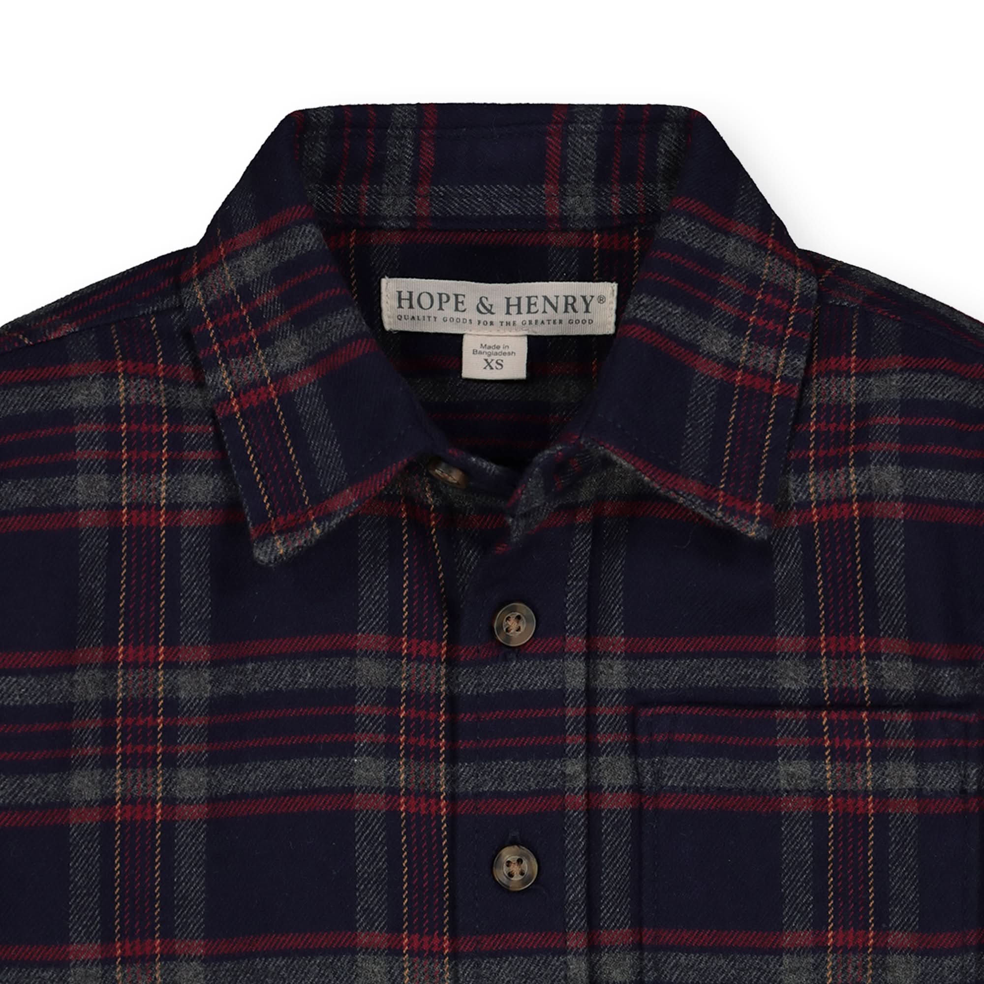 Brushed Flannel Organic Button Down Shirt - Baby