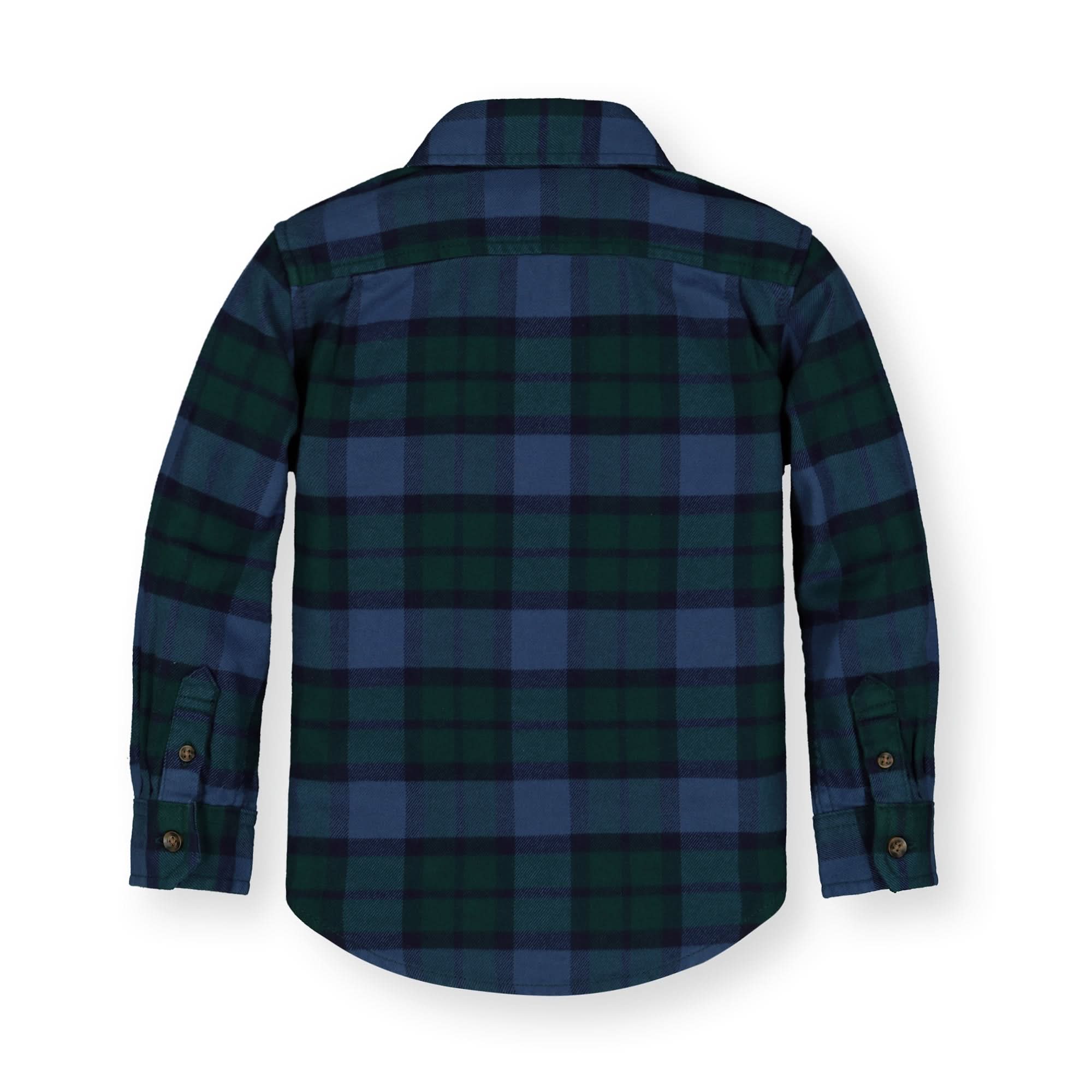 Brushed Flannel Button Down Organic Shirt - Baby