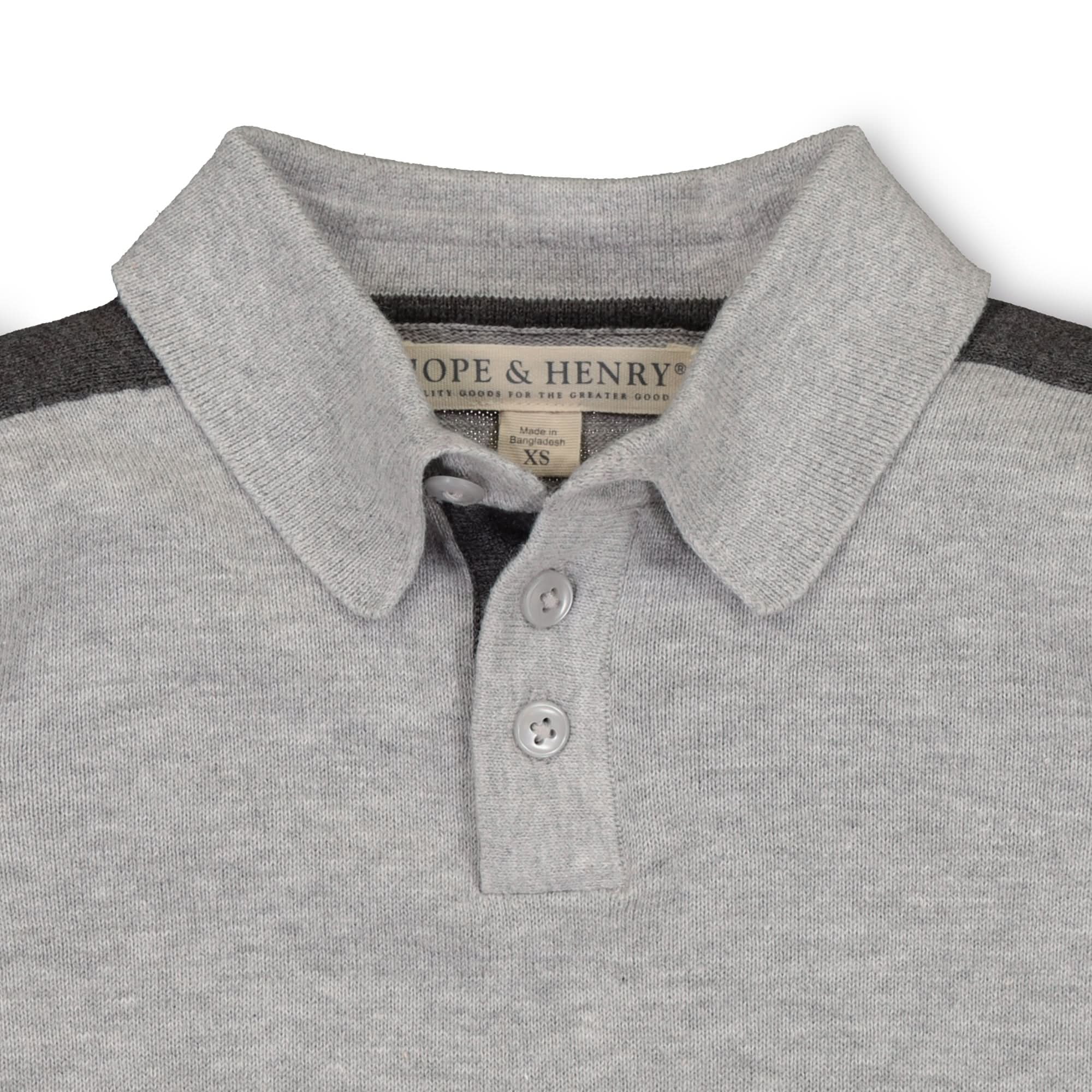 Long Sleeve Organic Sweater Polo - Baby