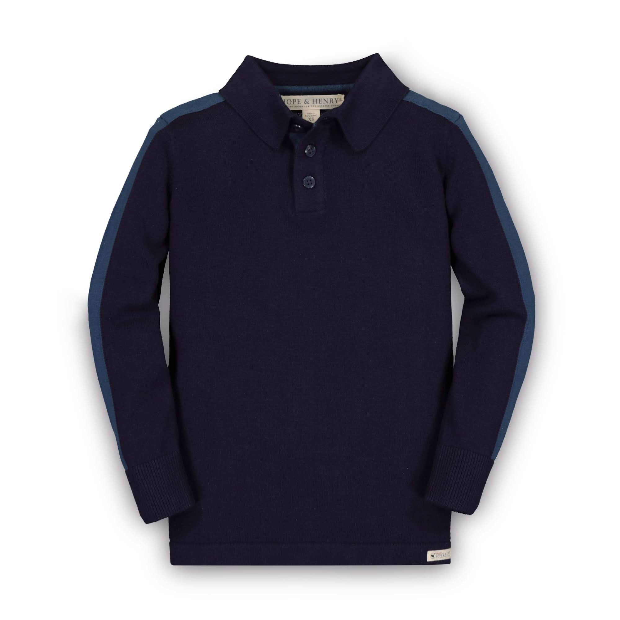 Long Sleeve Organic Sweater Polo