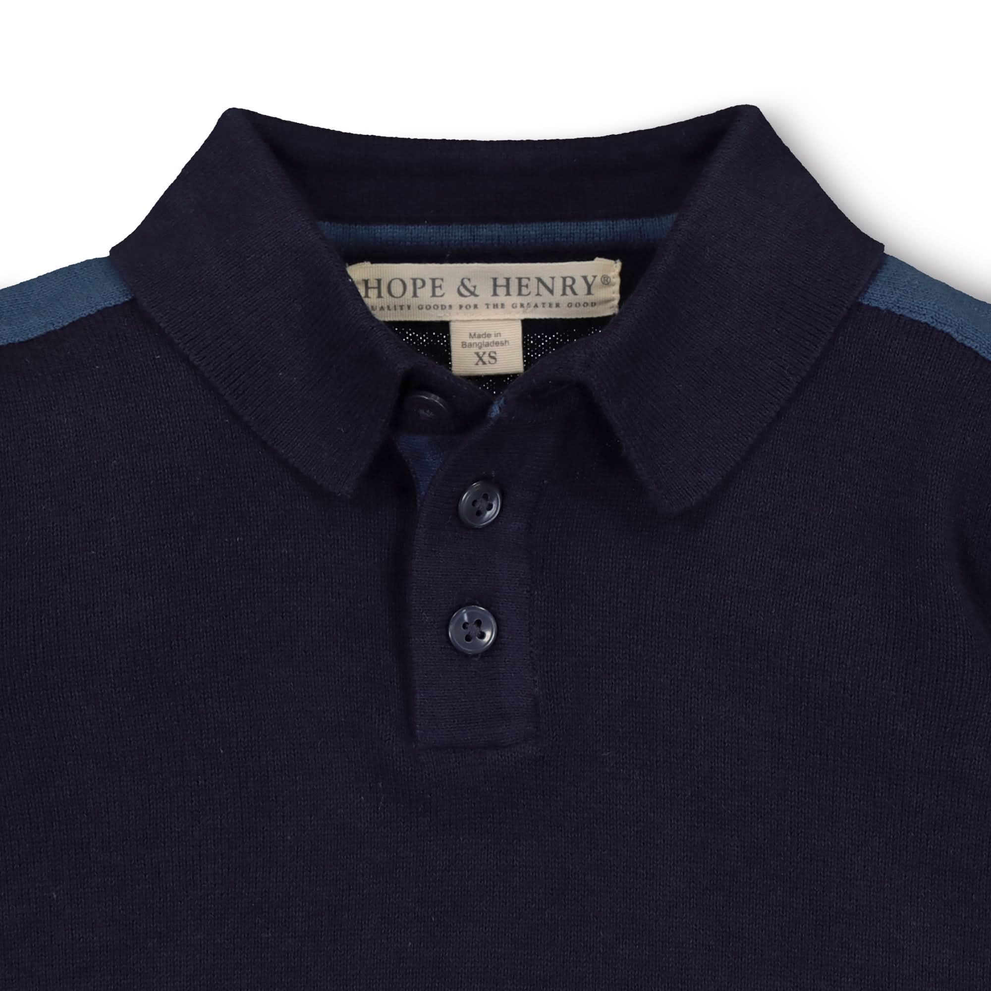 Long Sleeve Organic Sweater Polo