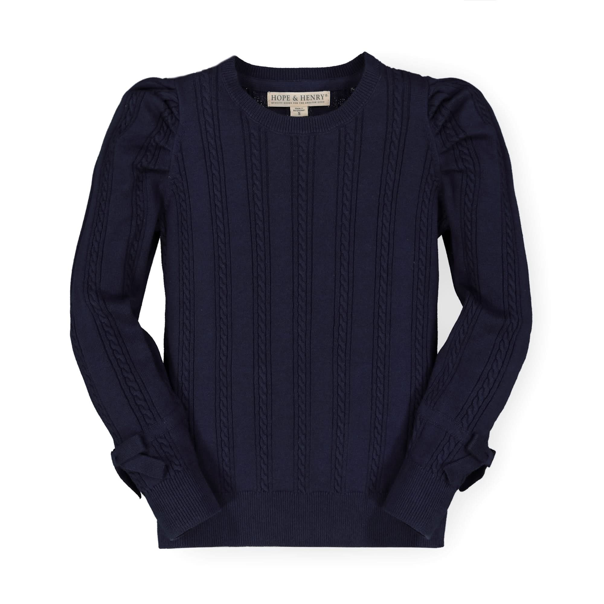 Puff Sleeve Sweater With Bows