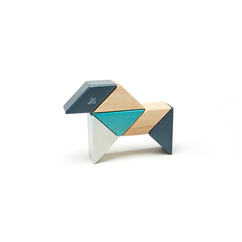 Pocket Pouch Prism <br>magnetic Wooden Blocks <br>6 Pieces