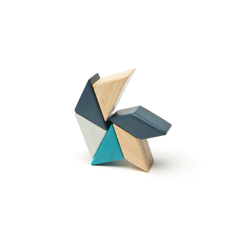 Pocket Pouch Prism <br>magnetic Wooden Blocks <br>6 Pieces