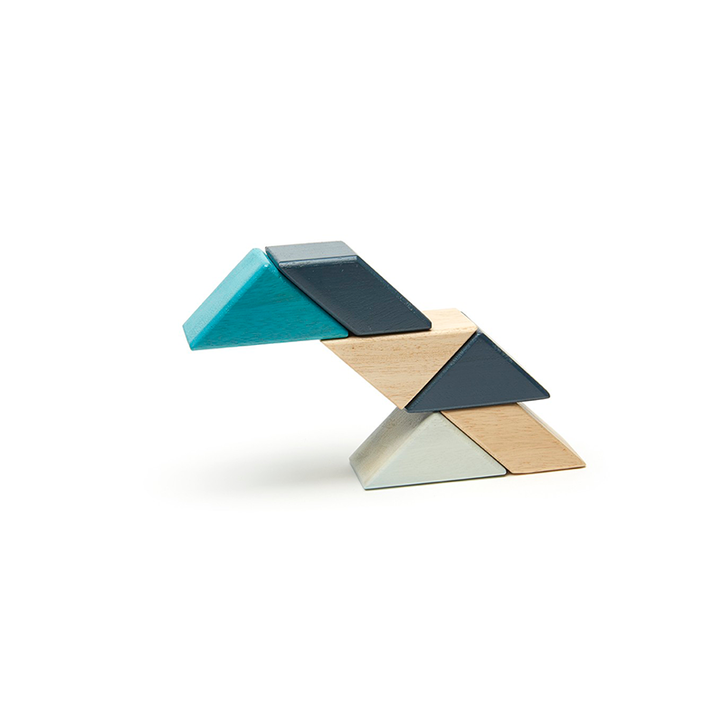 Pocket Pouch Prism <br>magnetic Wooden Blocks <br>6 Pieces