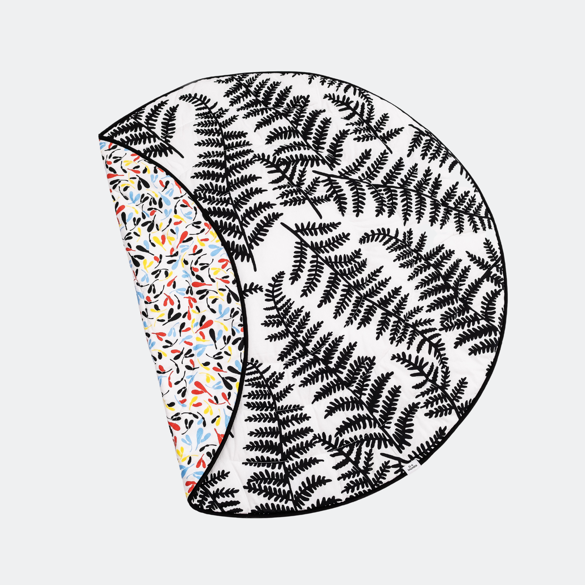 Plant Print Playmat- Reversible Newborn To 4 Months / 5+ Months