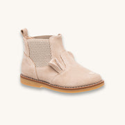 Teddy Chelsea Boot | Beige Suede