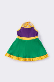 Mardi Gras Tennis Ruffle Girl Dress