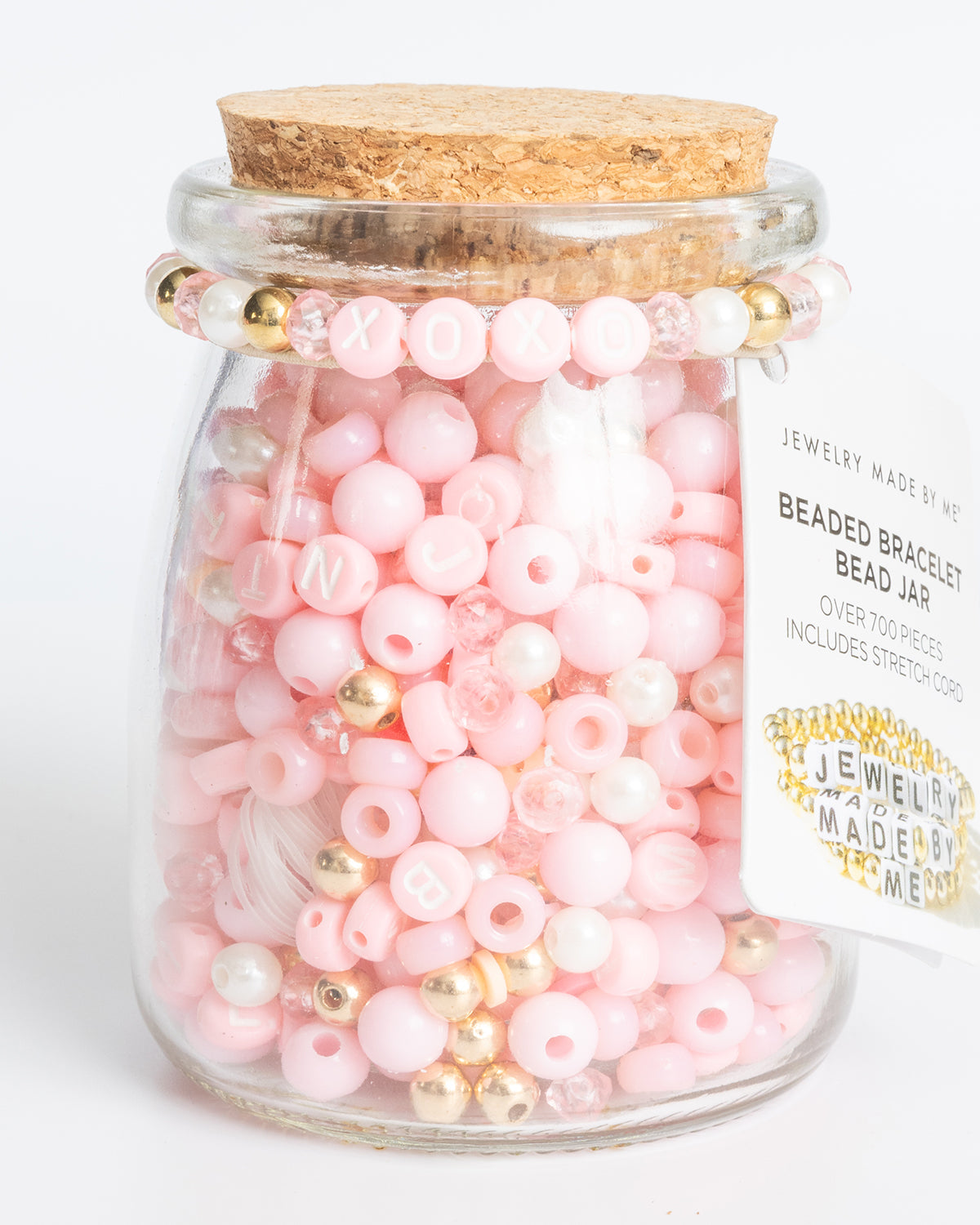 Xoxo Gold And Pink Letter Diy Bead Jar