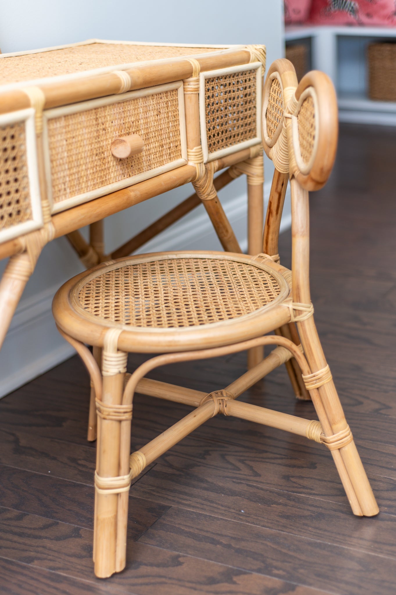 Jessie Kids Rattan Vanity