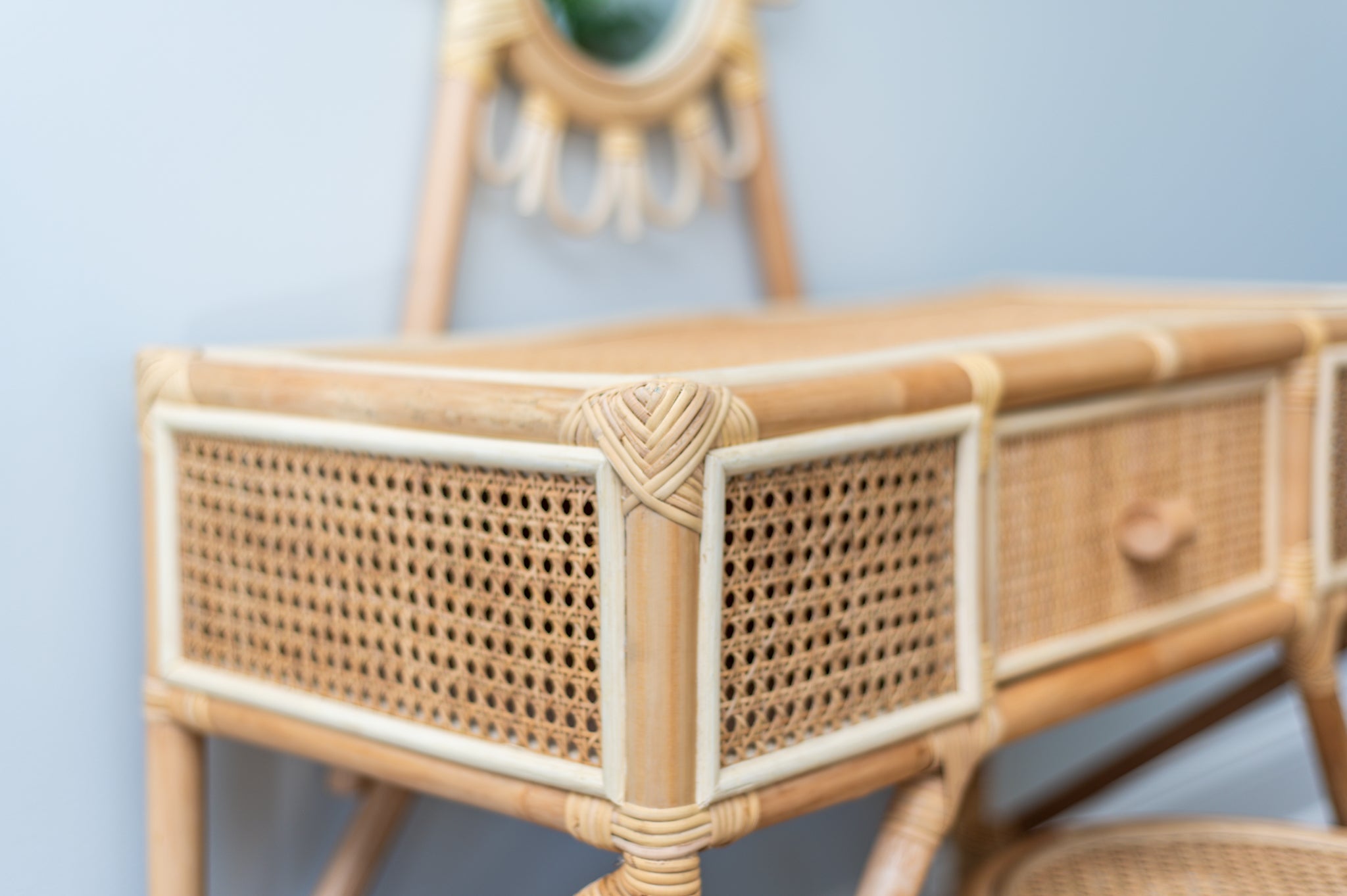 Jessie Kids Rattan Vanity