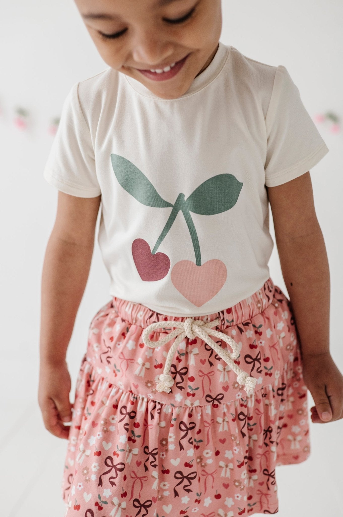 Girls Short Sleeve Tee In Cherries