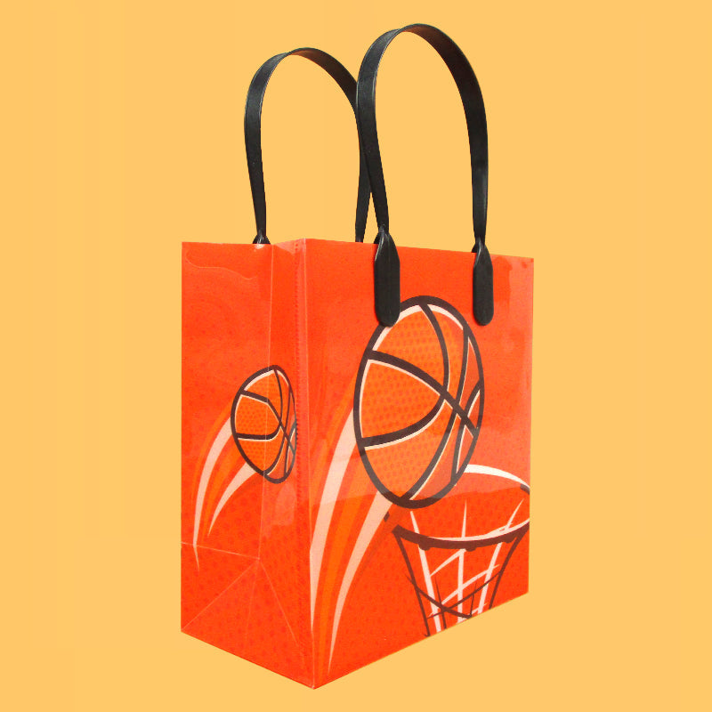Basketball Party Favor Treat Bags - Set Of 6 Or 12