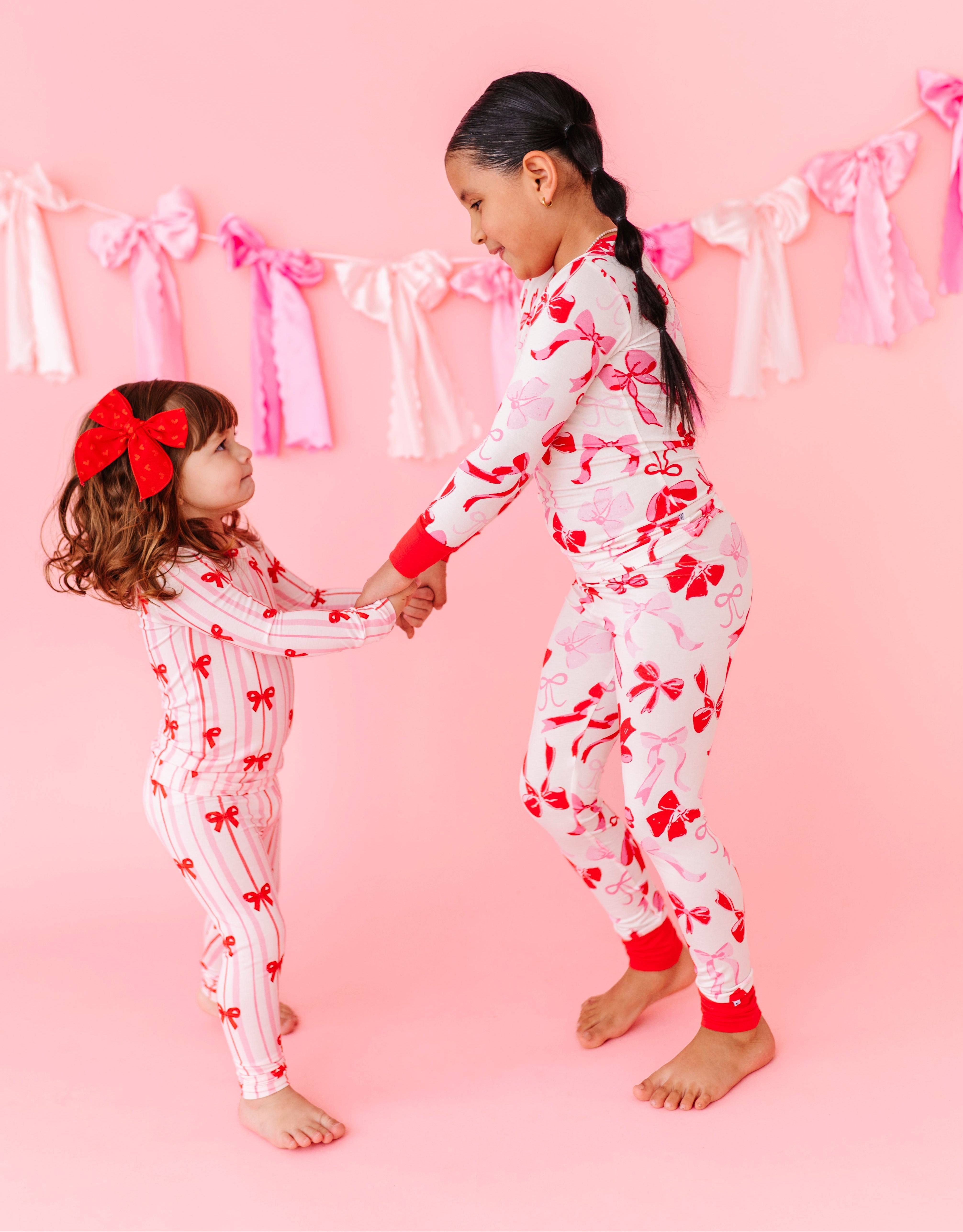 Blushing Bows 2-piece Pajamas