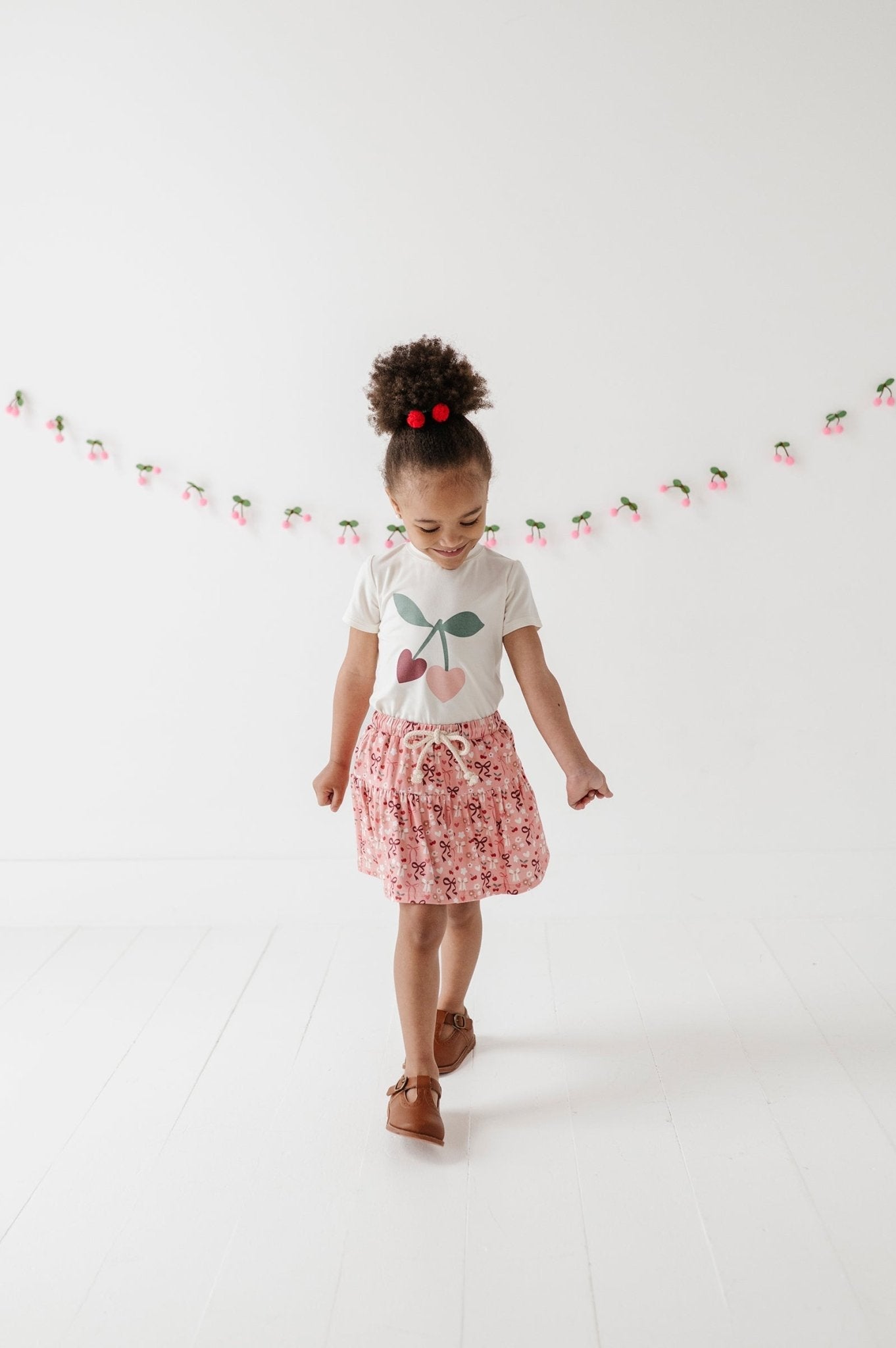 Girls Short Sleeve Tee In Cherries