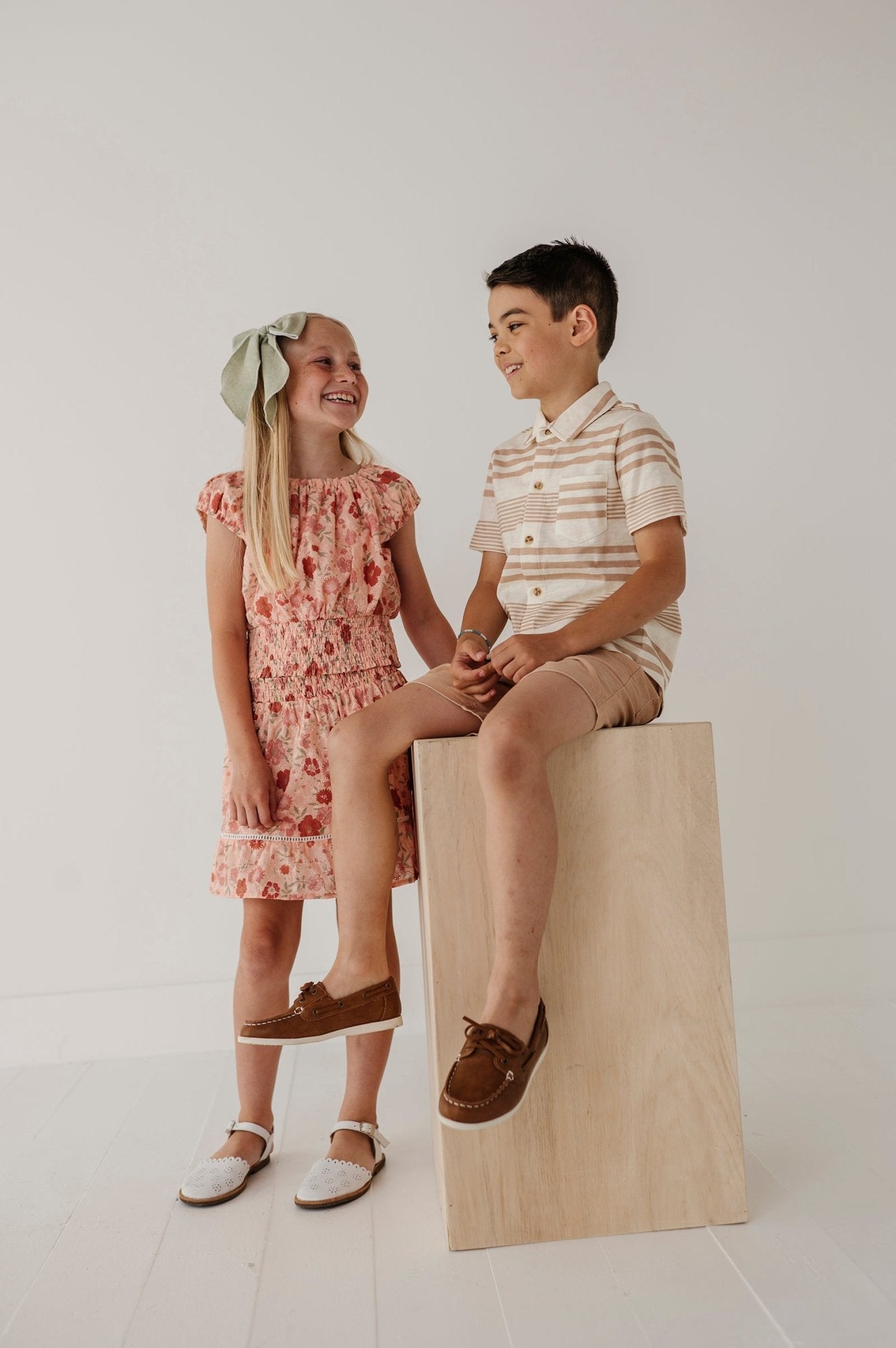 Smocked Eyelet Skirt