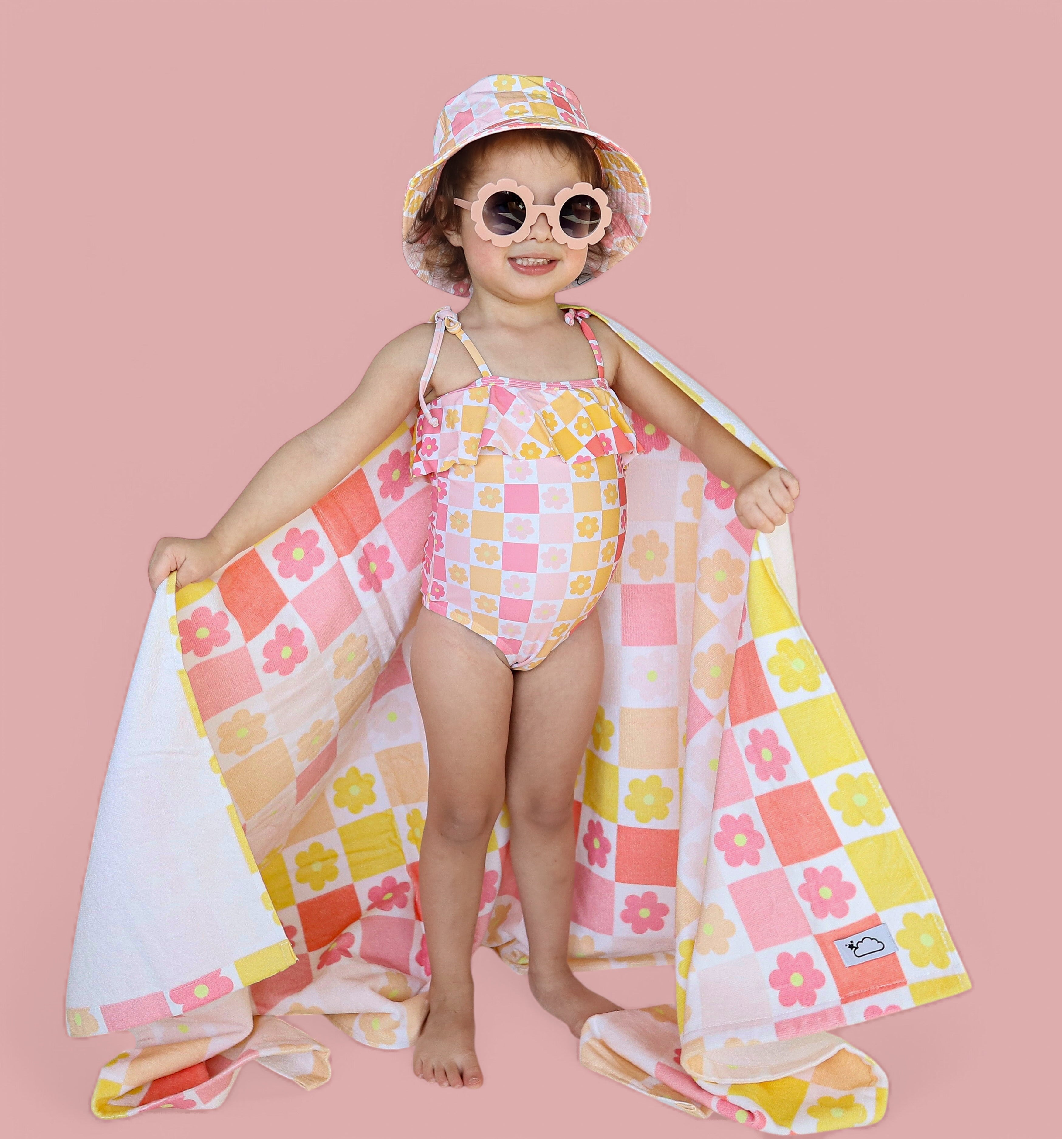 Summer Sunset Checkers Dream Towel