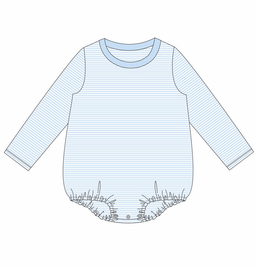 Knit Stripe Long Sleeve T-shirt Bubble
