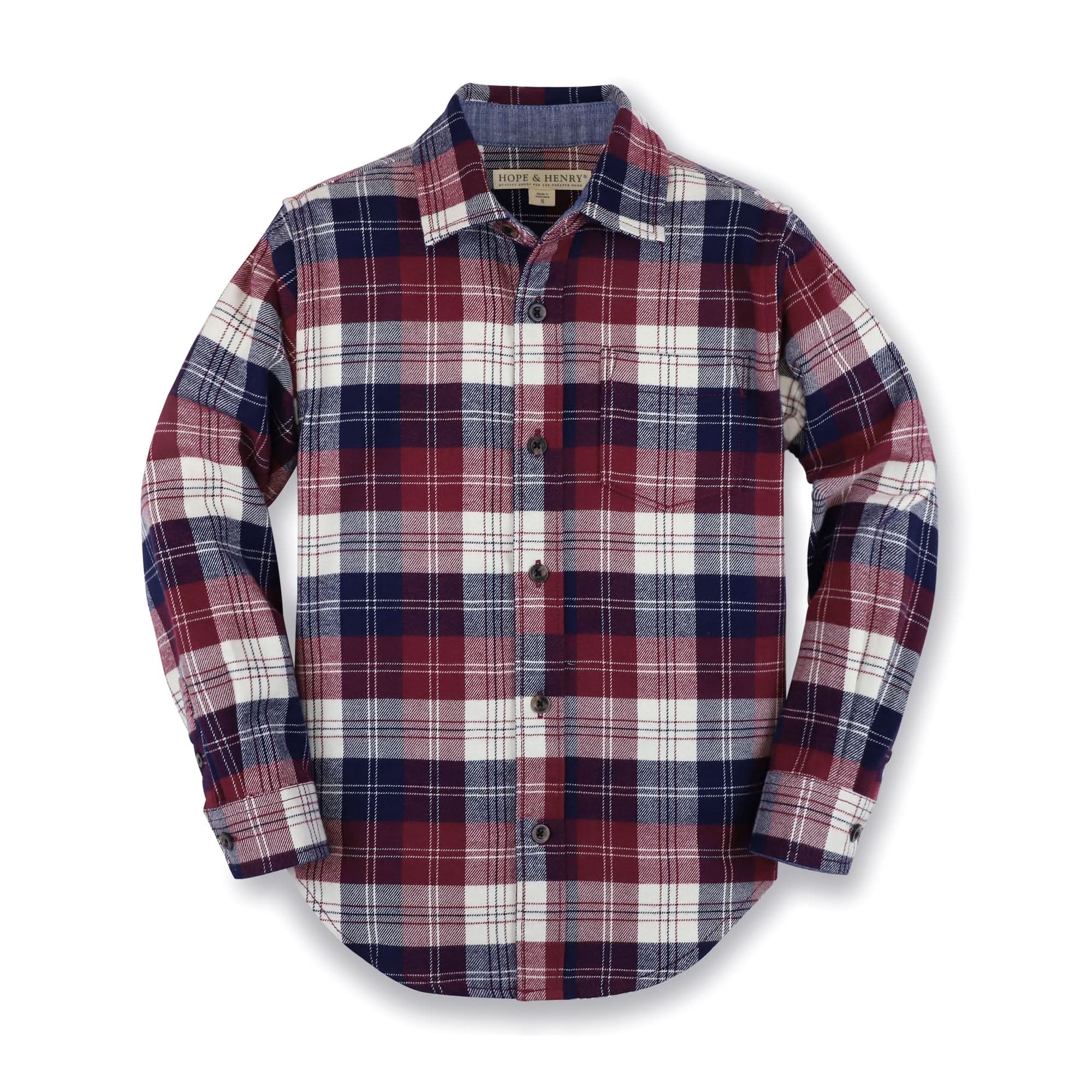 Brushed Flannel Organic Button Down Shirt - Baby