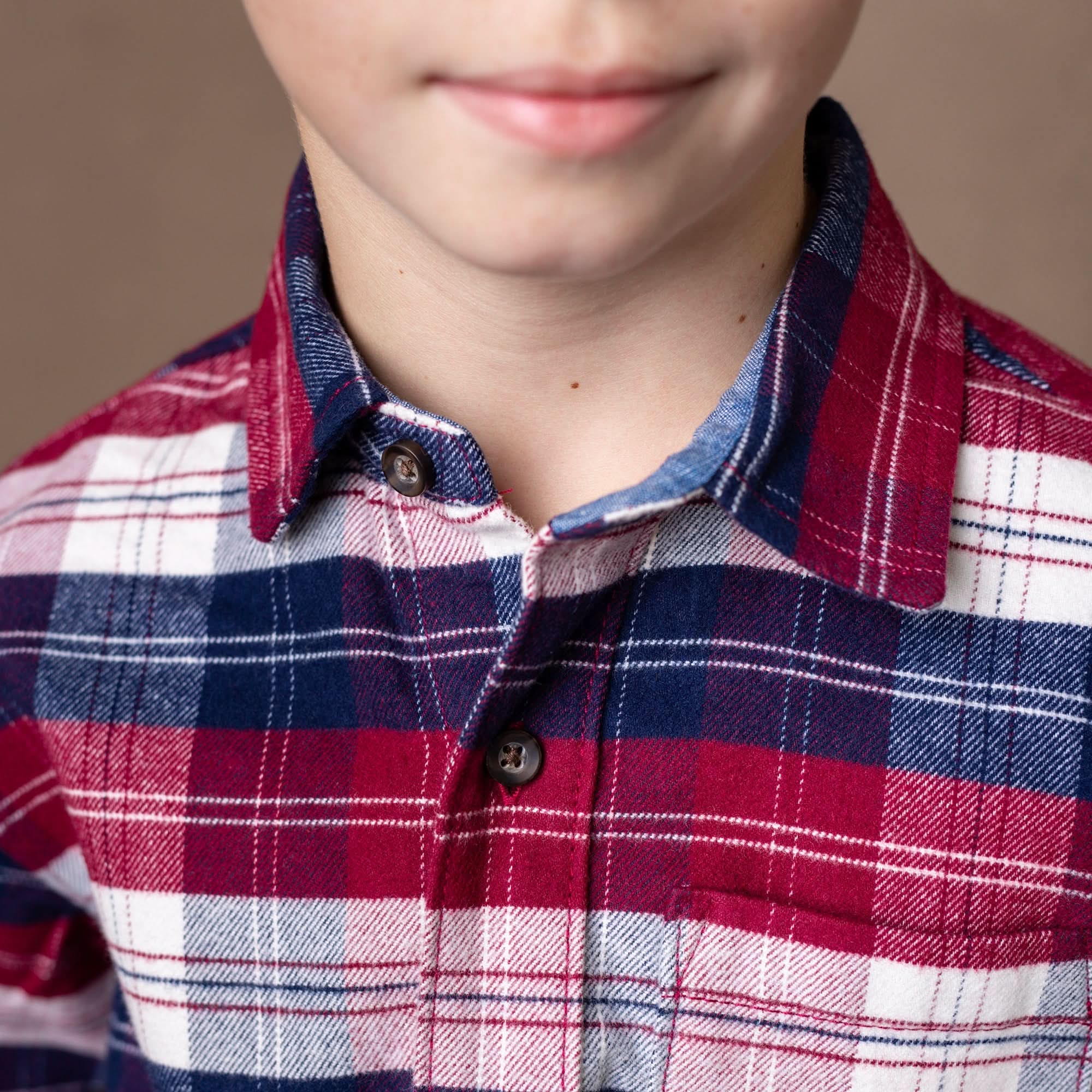 Brushed Flannel Organic Button Down Shirt - Baby