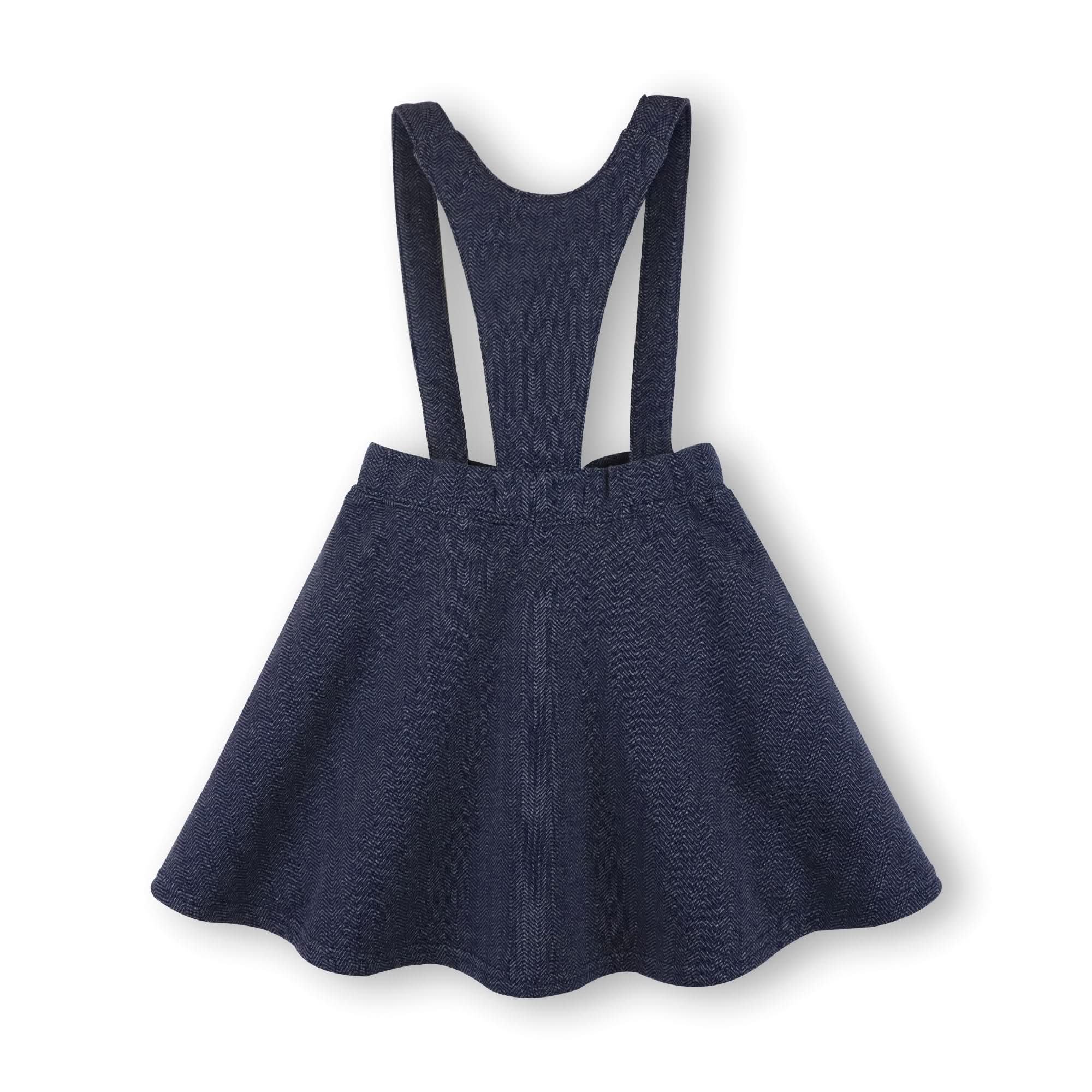 Fleece Bow Front Suspender Skirt