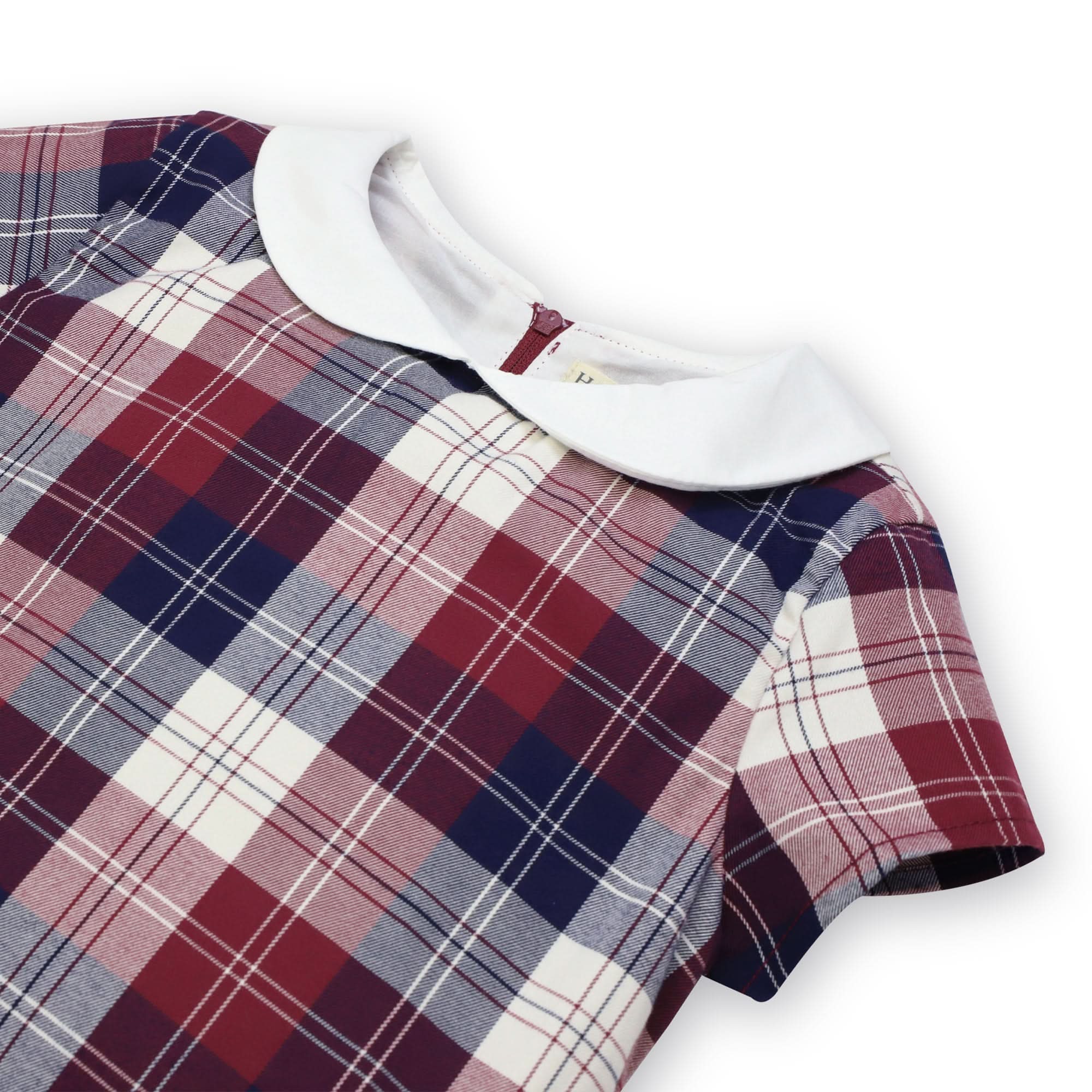 Organic Peter Pan Collar Pleated Dress