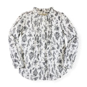 Ruffle Neck Blouse With Pintucks - Made With Organic Cotton - Baby