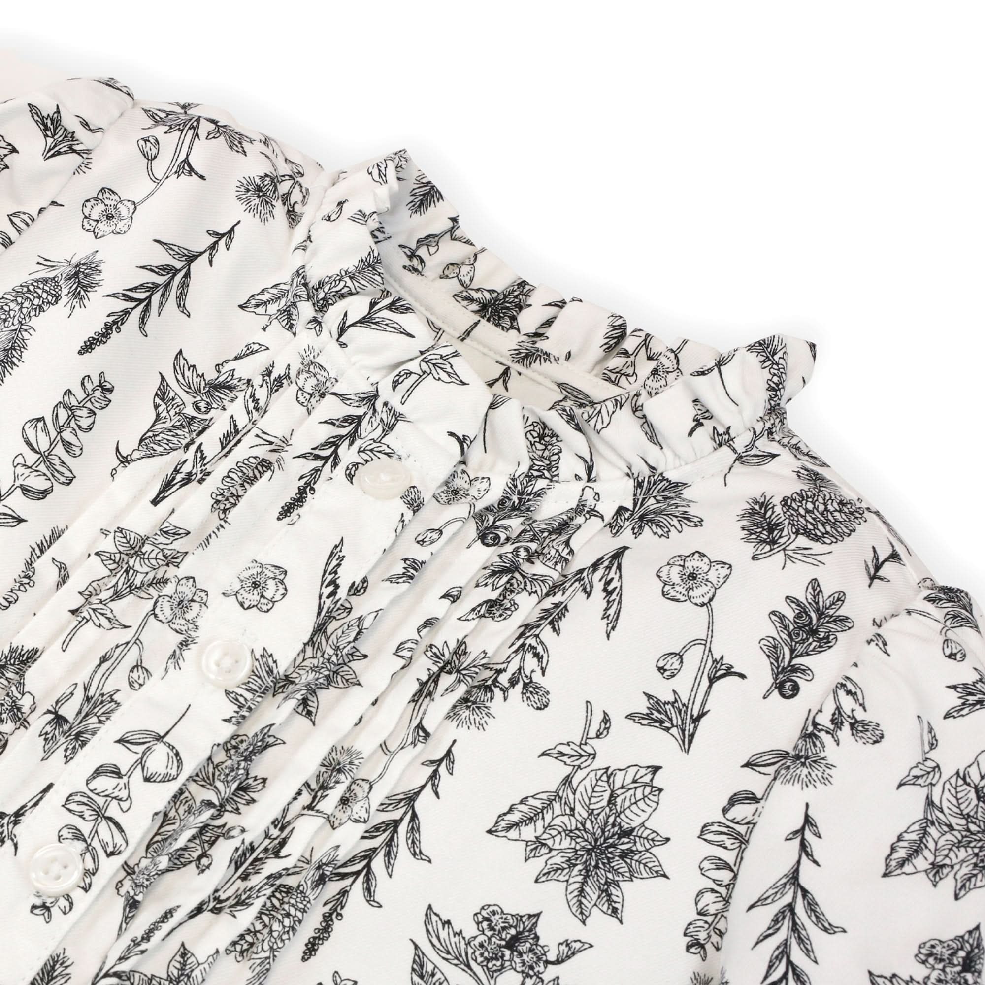 Ruffle Neck Blouse With Pintucks - Made With Organic Cotton - Baby