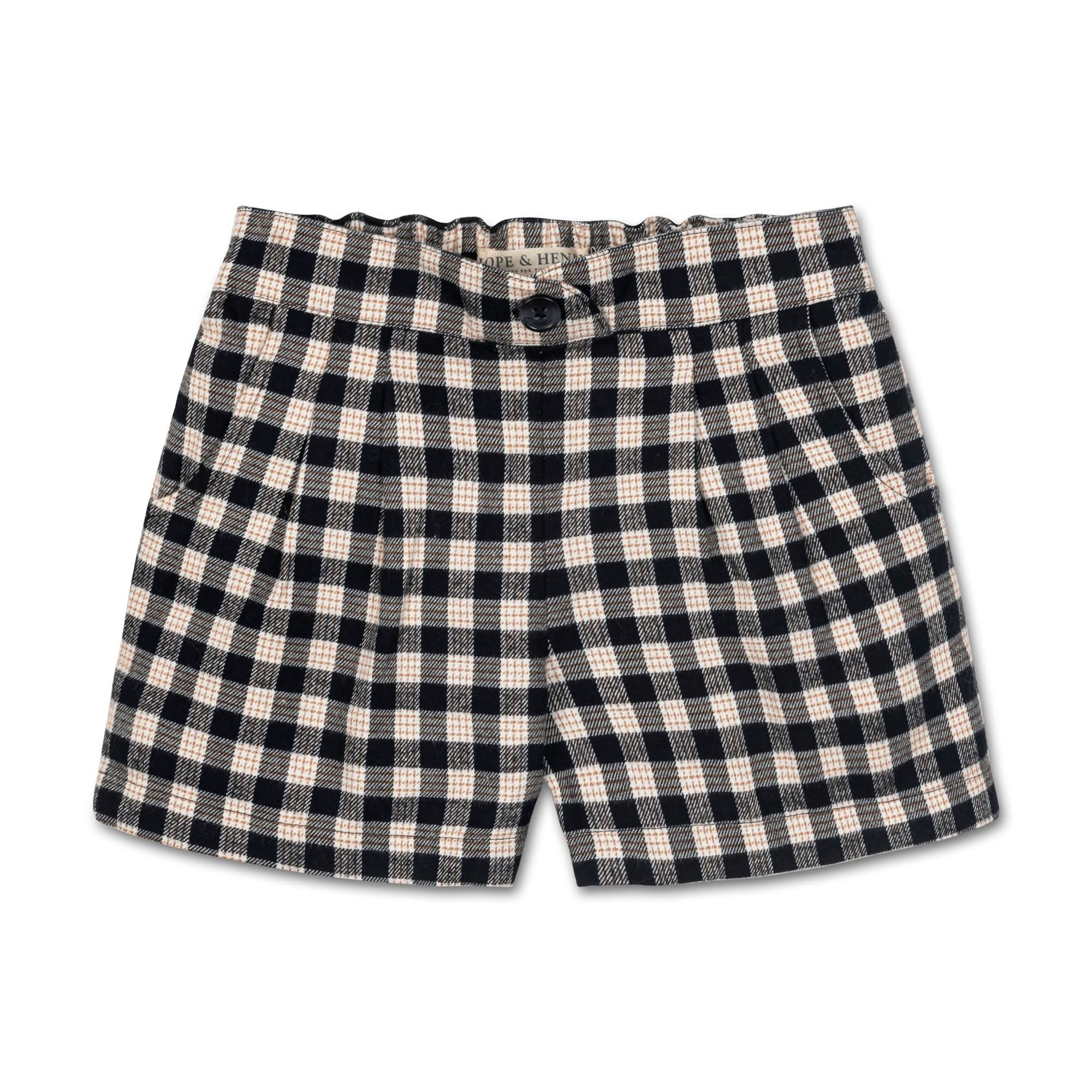 Pleated Organic Flannel Short - Baby