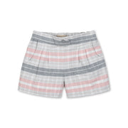 Pleated Organic Flannel Short