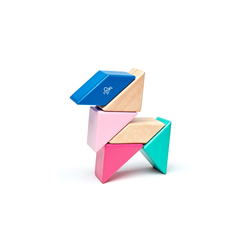 Pocket Pouch Prism <br>magnetic Wooden Blocks <br>6 Pieces