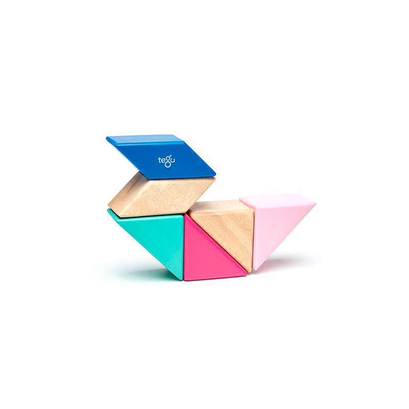 Pocket Pouch Prism <br>magnetic Wooden Blocks <br>6 Pieces