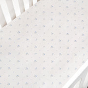 Ditsy Floral Crib Sheet - Blue