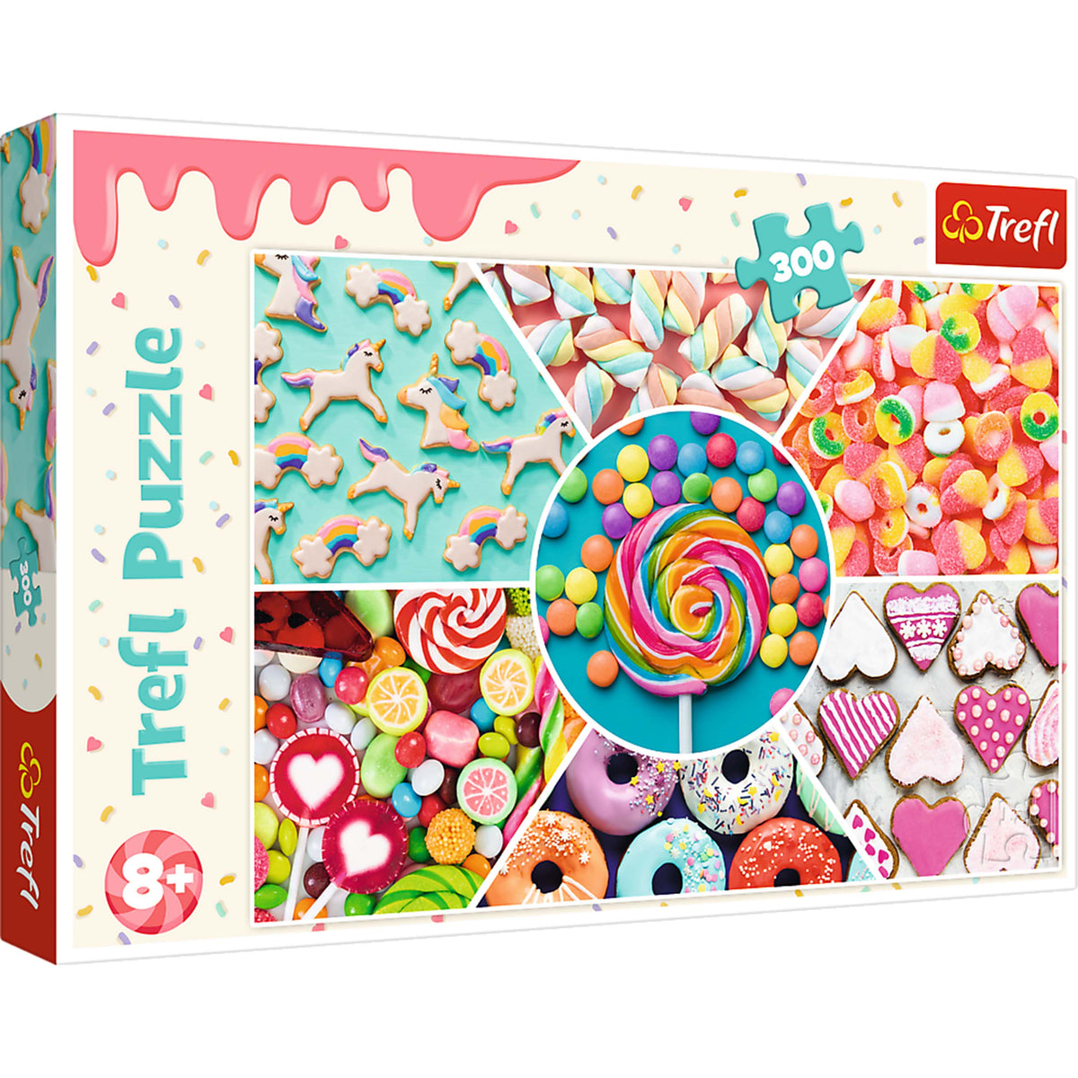 Red 300 Piece Kids Puzzle - Sweets