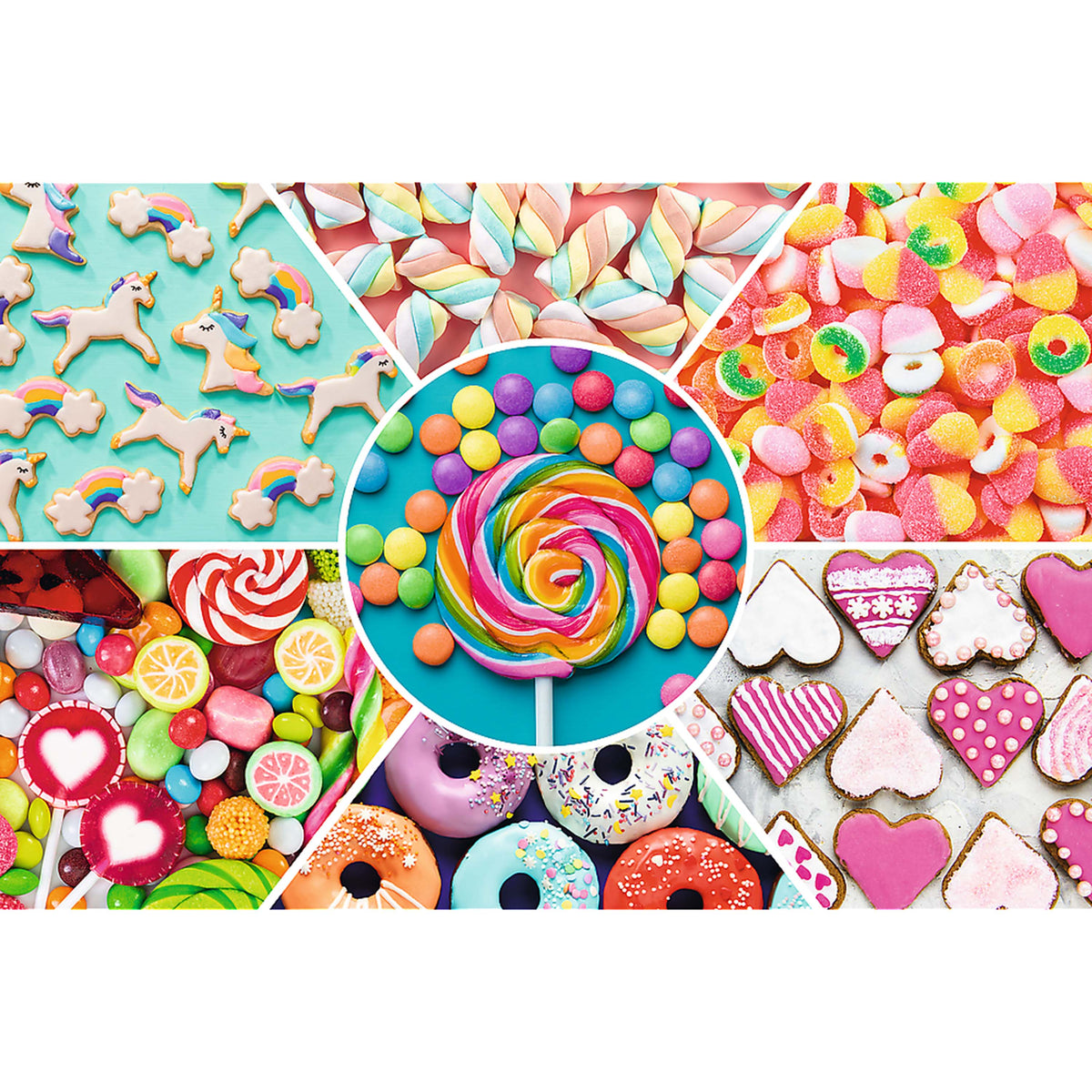 Red 300 Piece Kids Puzzle - Sweets