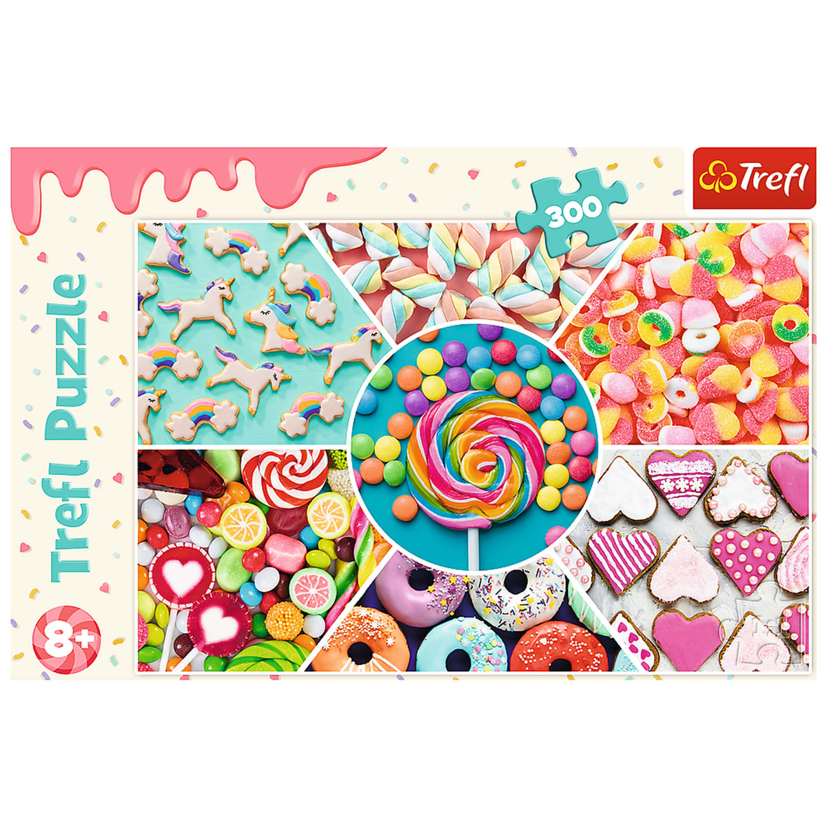 Red 300 Piece Kids Puzzle - Sweets
