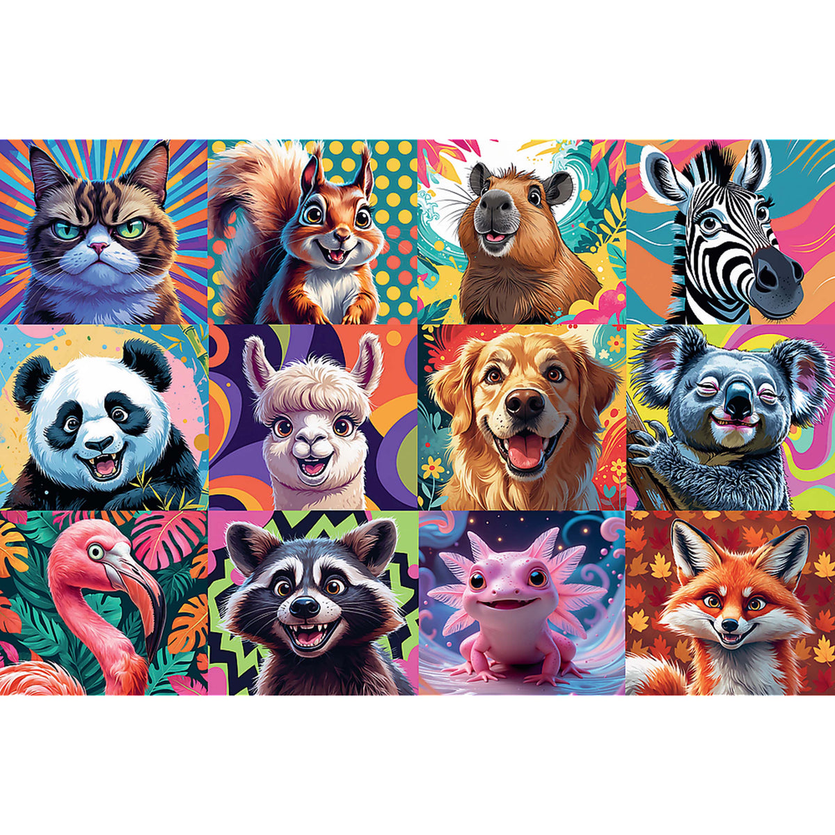 Kids Funny Animal Portraits 300 Piece Puzzle