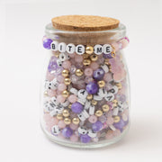 Bite Me Gummy Bear Valentines Word Bracelet Bead Jar