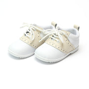 Austin Beige Leather Saddle Oxford Shoe (baby)