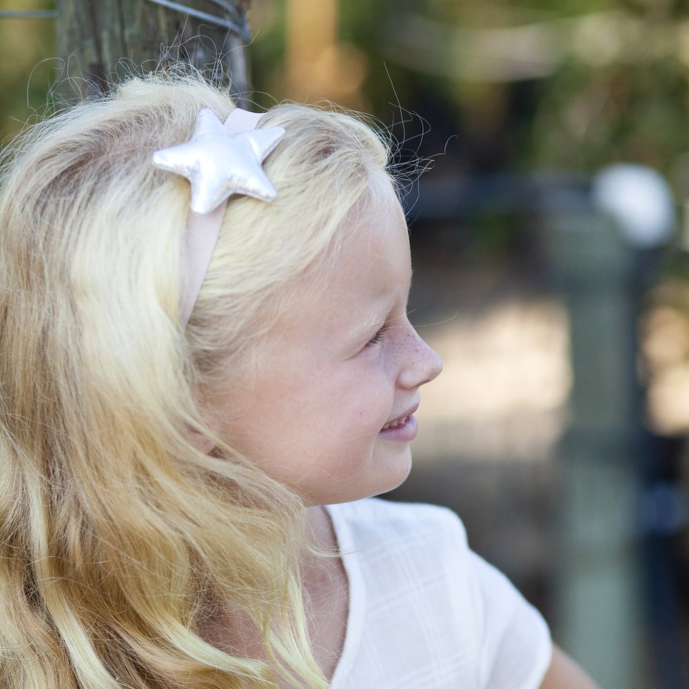 Festive, Shiny Star Headband For Girls All Ages- Gold, Silver