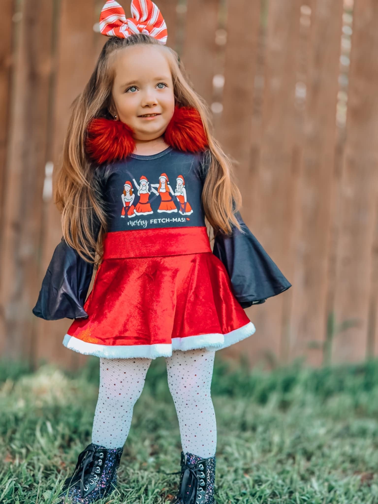 Christmas Fetch Skirted Leo- One Piece