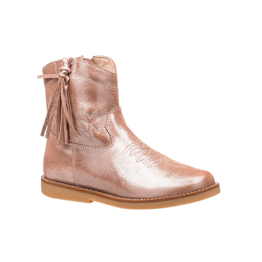 Hannah Suede Boot Metallic Blush