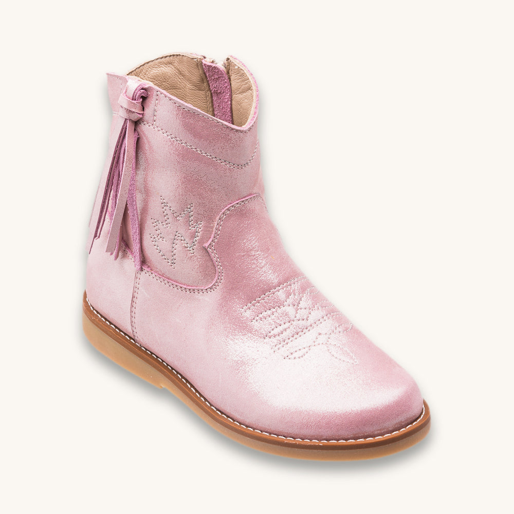 Hannah Suede Boot Metallic Pink