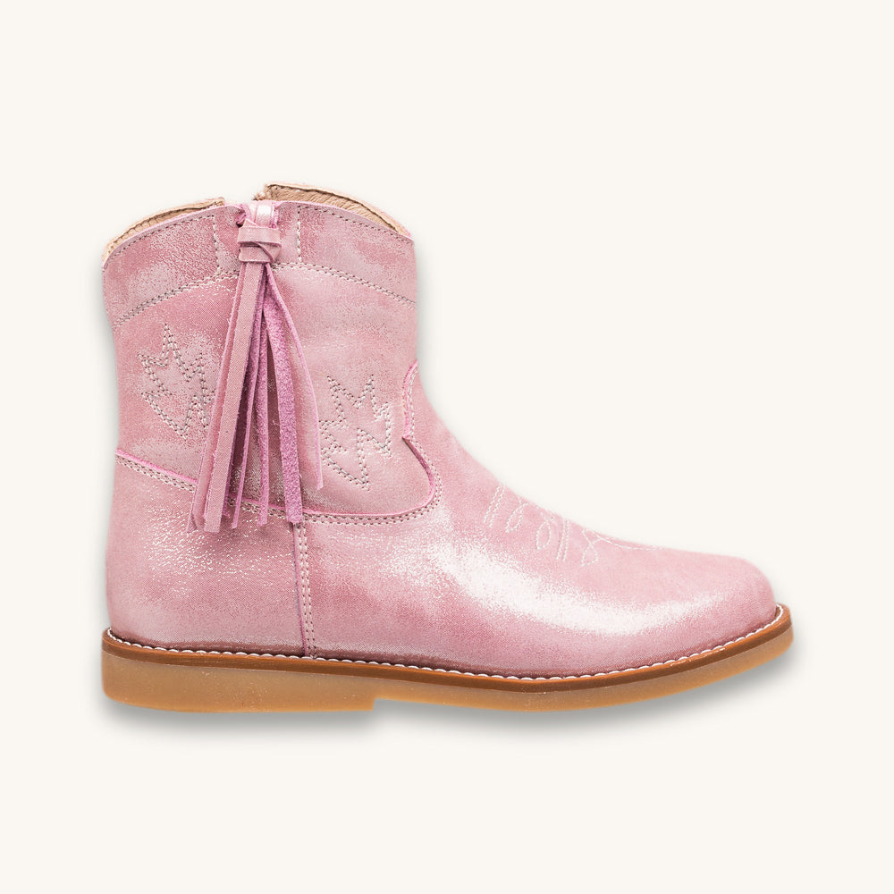 Hannah Suede Boot Metallic Pink