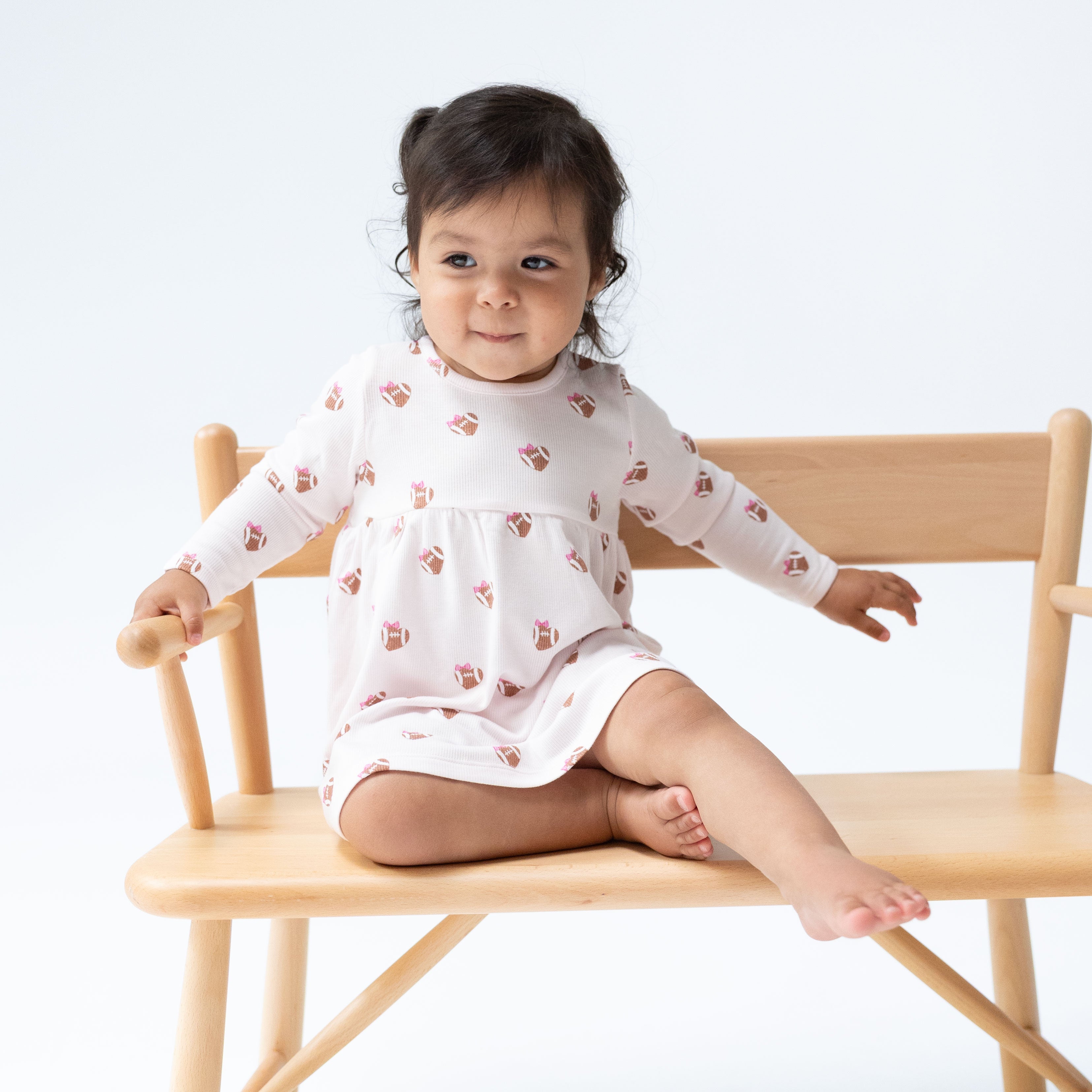 Mini Football Hearts - Simple Dress And Bloomer